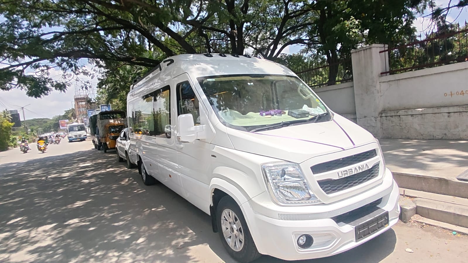 Force Urbania interior used for group travel bookings in Bangalore
