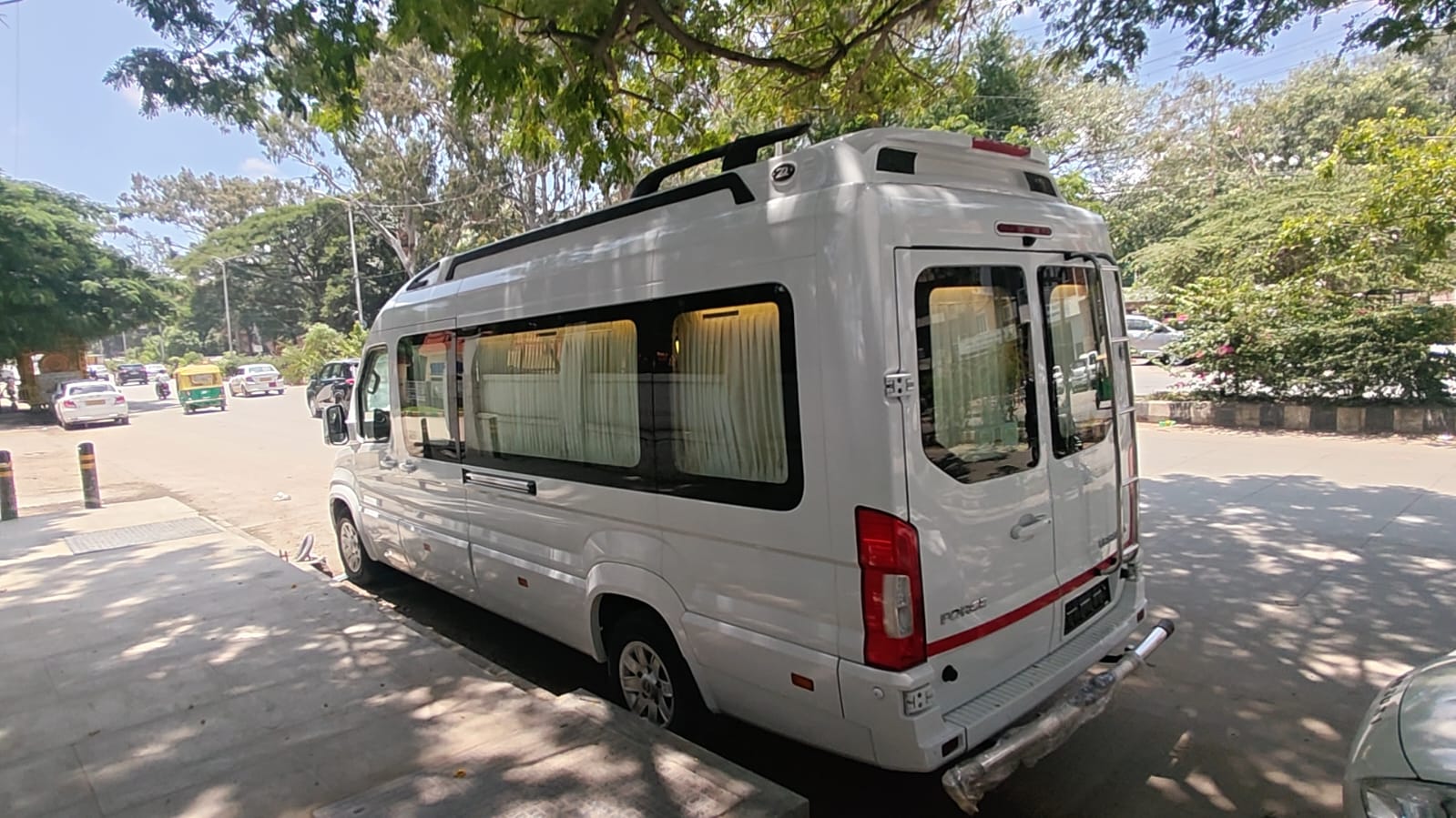 Force Urbania cabin view for outstation trips from Bangalore
