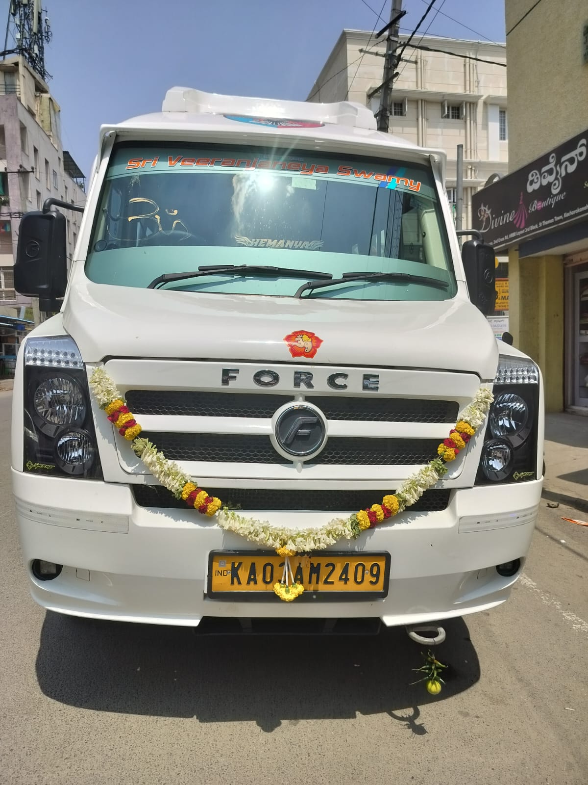 Tempo traveller interior seating, Kanaka Travels Bangalore